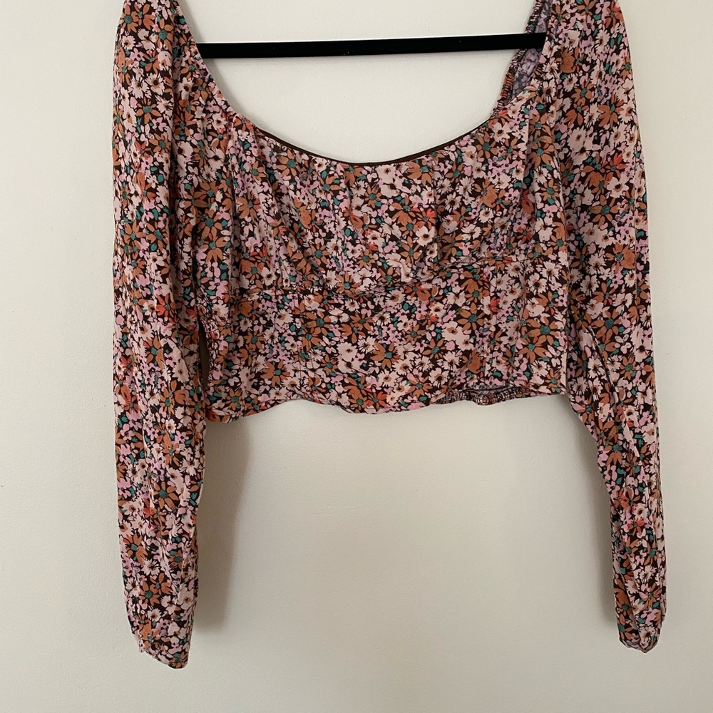 Wild Fable Multicolor Floral Crop Top